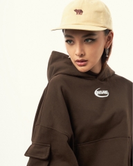 Insane® Pocket Boxy Hoodie - Brown