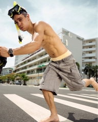 Insane® Patch Denim Shorts - Light Grey