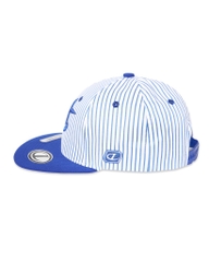 Logo Striped Snapback - Blue