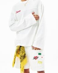 Insane® Basic Longsleeve - Trắng Thêu Đỏ