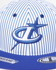 Logo Striped Snapback - Blue