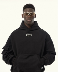 Insane® Pocket Boxy Hoodie - Black