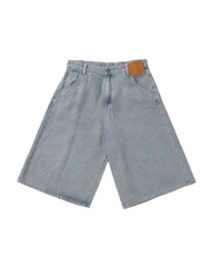 Insane® Plaid Jorts - Light Blue