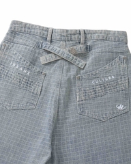 Insane® Plaid Jorts - Light Blue