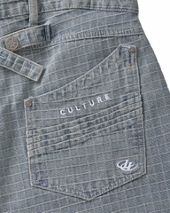 Insane® Plaid Jorts - Light Blue