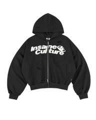 Insane® Static Noise Hoodie Zip - Black