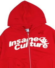 Insane® Static Noise Hoodie Zip - Red