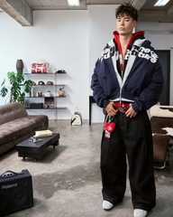 Insane® Static Noise Hoodie Zip - Navy