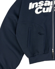 Insane® Static Noise Hoodie Zip - Navy