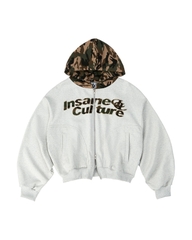 Insane® Camo Patch Hoodie Zip - Melange