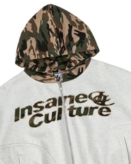 Insane® Camo Patch Hoodie Zip - Melange