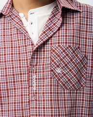 Insane® Horseshoe Plaid Shirt - Wine