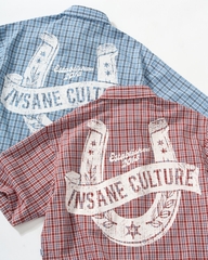 Insane® Horseshoe Plaid Shirt - Wine