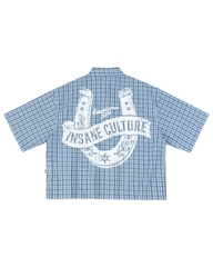 Insane® Horseshoe Plaid Shirt - Blue