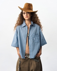 Insane® Horseshoe Plaid Shirt - Blue