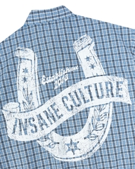Insane® Horseshoe Plaid Shirt - Blue