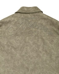 Insane® Noir Leather Jacket - Olive