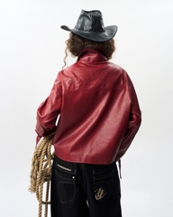 Insane® Noir Leather Jacket - Red