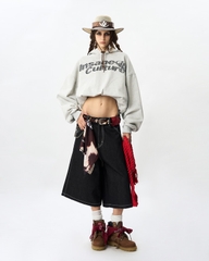 Insane® Horseshoe Jorts - Raw Denim