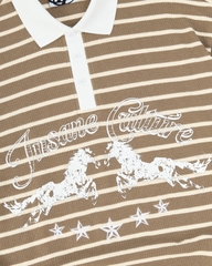Insane® Twin Horse Polo LongSleeve - Pale Olive