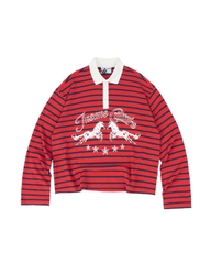 Insane® Twin Horse Polo LongSleeve - Red