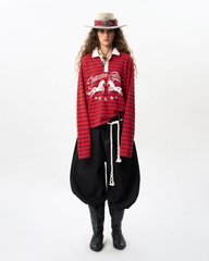 Insane® Twin Horse Polo LongSleeve - Red