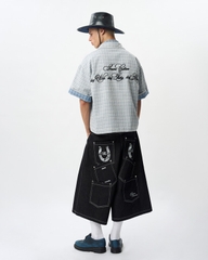 Insane® Horseshoe Jorts - Raw Denim