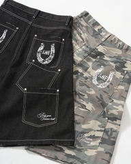 Insane® Horseshoe Jorts - Winter Camo