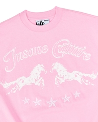 Insane® Twin Horse Tee - Baby Pink