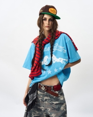 Insane® Twin Horse Tee - Baby Blue