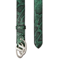 Insane® Animal Skin Belt - Green Python Pattern