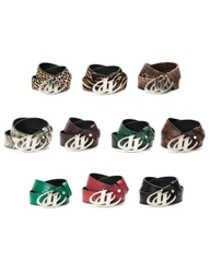 Insane® Animal Skin Belt - Red Crocodile Pattern