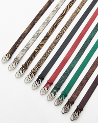 Insane® Animal Skin Belt - Brown Python Pattern
