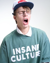 Insane® Culture 26 Washed Tee - Faded Green