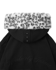 Insane® Arctic Leopard Hoodie Zip - Black