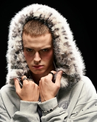 Insane® Arctic Leopard Hoodie Zip - Black