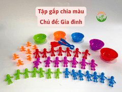 Tập gắp chia màu (chủ đề hình người)
