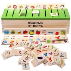 Hộp Gỗ Thả Hình Nhận Biết