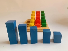 Bảng gỗ xếp hình cao thấp Montessori