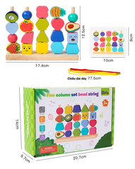 Xâu trái cây 5 cột gỗ