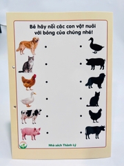Học liệu Nối hình với bóng khổ A4