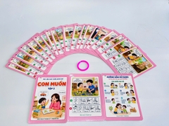 Flashcard con muốn tập 2 cán bóng khổ A6