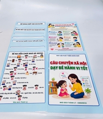Câu chuyện xã hội - Dạy bé hành vi tốt khổ A4 cán bóng dày
