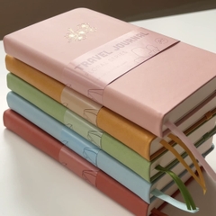 (5 mẫu) Sổ Tay Bìa Da 150gsm Floral Travel Journal Cao Cấp | Sổ Slim Bullet Journal Giấy Kem 150 gsm Chống Lem Ghost