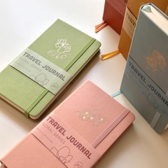 (5 mẫu) Sổ Tay Bìa Da 150gsm Floral Travel Journal Cao Cấp | Sổ Slim Bullet Journal Giấy Kem 150 gsm Chống Lem Ghost