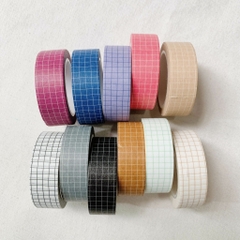 Cuộn Washi Tape Grid Ô Vuông