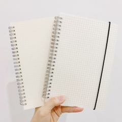 Sổ Lò Xo Dot Grid Bìa Trong Suốt