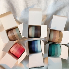 Hộp 4 Cuộn Washi Tape Trơn