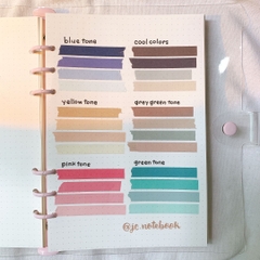 Hộp 4 Cuộn Washi Tape Trơn