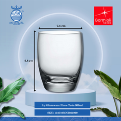 Fiore ly thủy tinh 30 CL ØMiệng: 7.4cm 300ml Cao: 9.8cm 12 Cái/Hộp Bormioli Rocco Thủy Tinh 134710MN5021990
